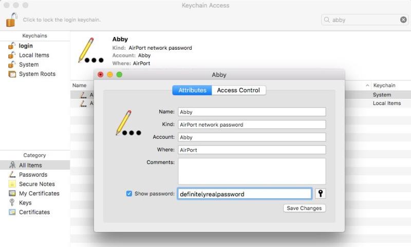 check wifi password on macos