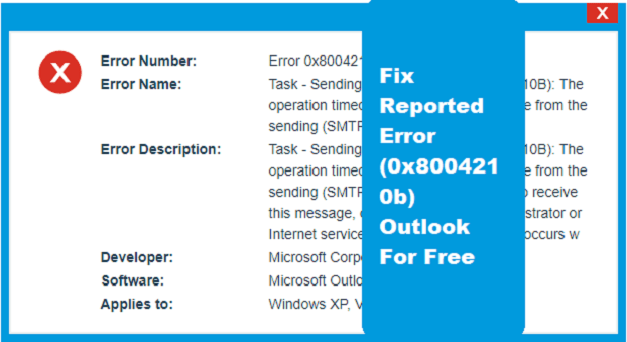 How To Fix Reported Error 0x8004210b Outlook